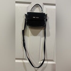 Nine West Glossy Black Crossbody Bag